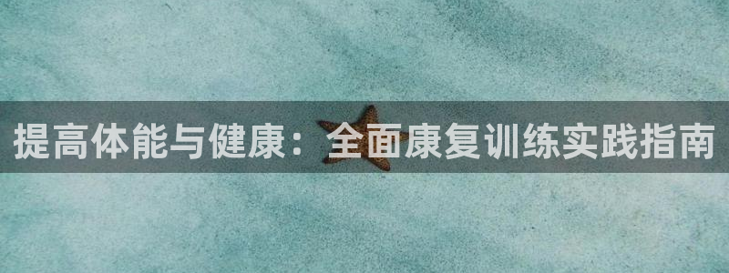 nba极速体育免费观看：提高体能与健康：全面康复训练实践指南